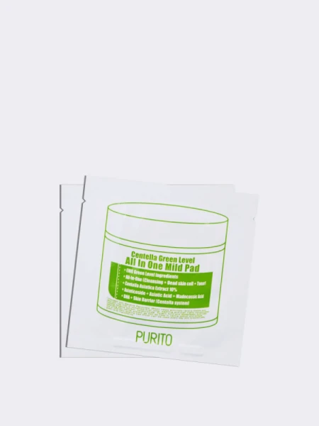 Увлажняющий отшелушивающий пэд с центеллой PURITO Centella Green Level All In One Mild Pad Увлажняющий отшелушивающий пэд с центеллой PURITO Centella Green Level All In One Mild Pad