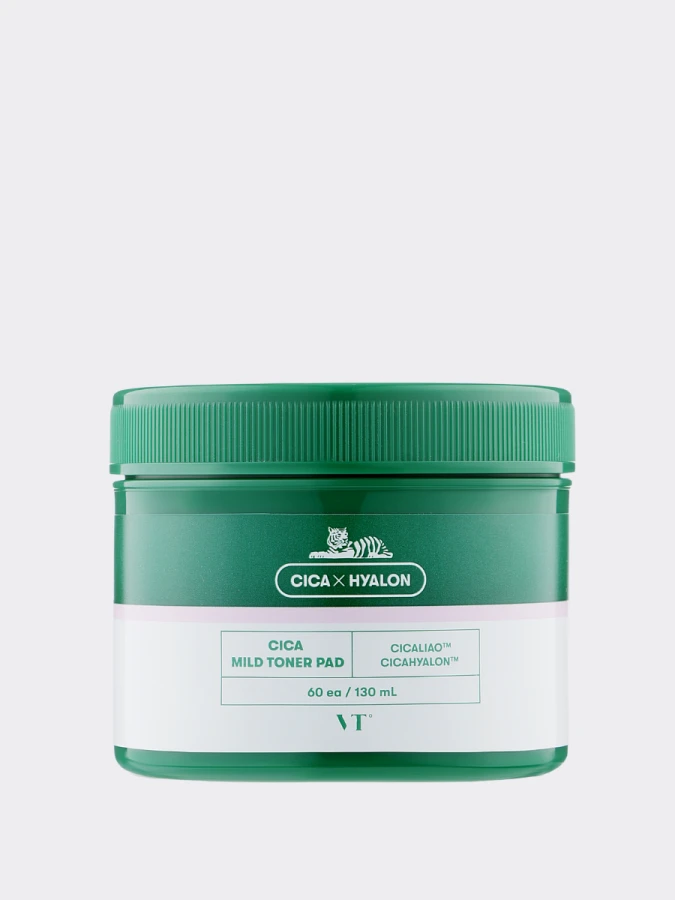 Успокаивающие тонер-пэды с центеллой VT Cosmetics Cica Mild Toner Pad