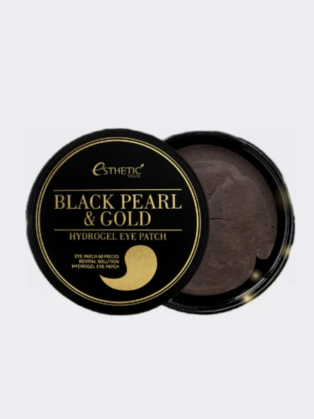 Гидрогелевые патчи для век с экстрактом черного жемчуга ESTHETIC HOUSE Black Pearl&Gold Hydrogel Eye Patch