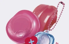 Набор: Оттеночное желе для губ и щёк + брелок fwee Lip&Cheek Glowy Jelly Pot JP01 Sugar Coat Keyring Set