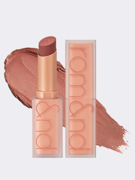Мягкая кремовая помада в дымном бежевом оттенке rom&nd Zero Matte Lipstick 21 Smoked Beige