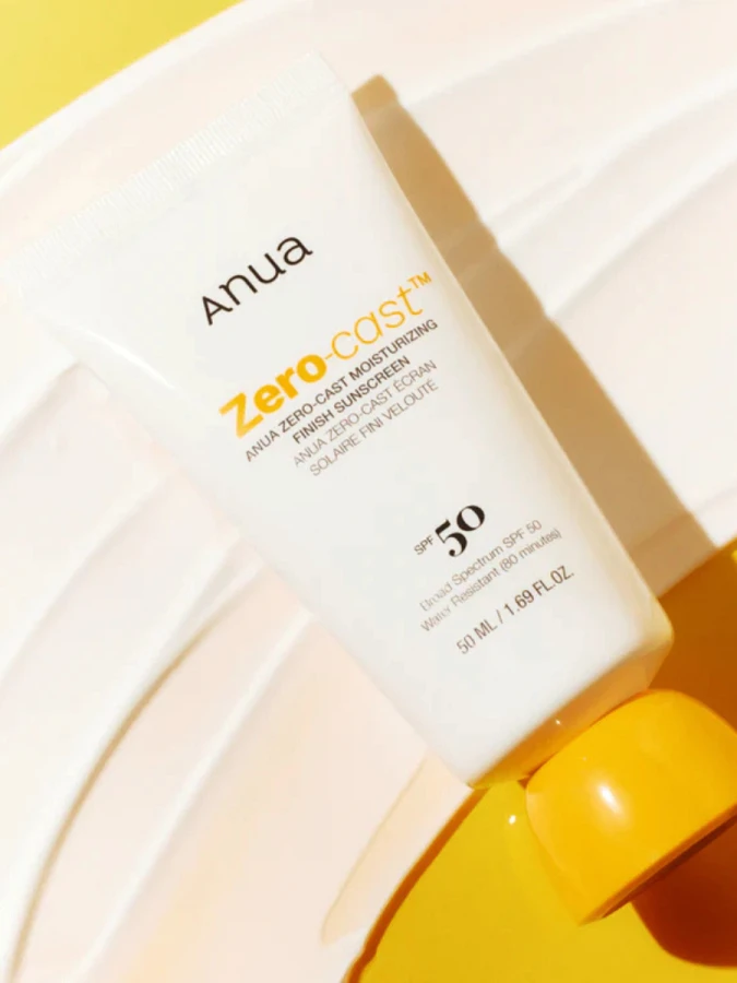 Увлажняющий солнцезащитный крем ANUA Zero-Cast Moisturizing Finish Sunscreen SPF50