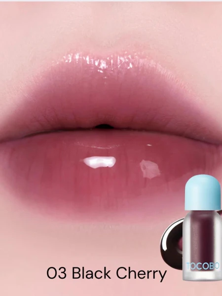 Оттеночное масло-плампер для губ TOCOBO Juicy Berry Plumping Lip Oil 03 Black Cherry