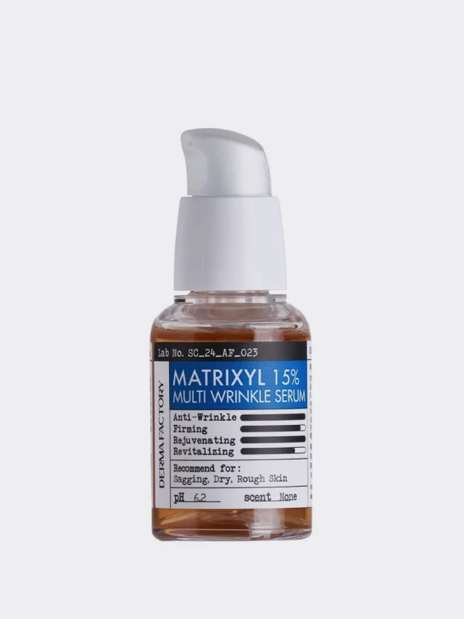 Разглаживающая пептидная сыворотка для лица Derma Factory Matrixyl 15% Multi Wrinkle Serum