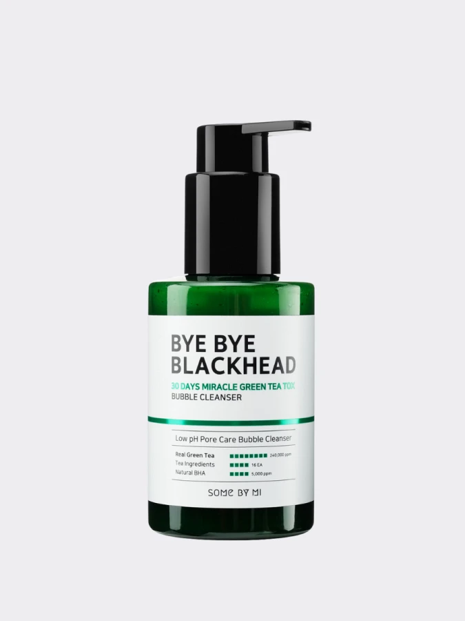 Пенка-маска от черных точек Some By Mi Bye Bye Blackhead 30 Days Miracle Green Tea Tox Bubble Cleanser