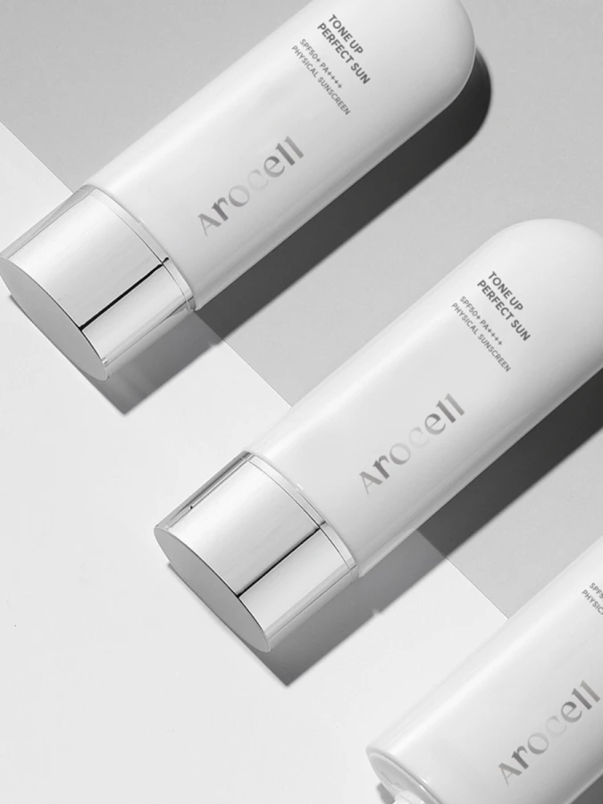 Тонирующий солнцезащитный крем с каламином Arocell Tone Up Perfect Sun