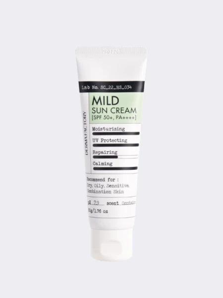 Мягкий солнцезащитный крем с экстрактом полыни MAXI Derma Factory Mild Sun Cream SPF50+ PA++++ Мягкий солнцезащитный крем с экстрактом полыни MAXI Derma Factory Mild Sun Cream SPF50+ PA++++