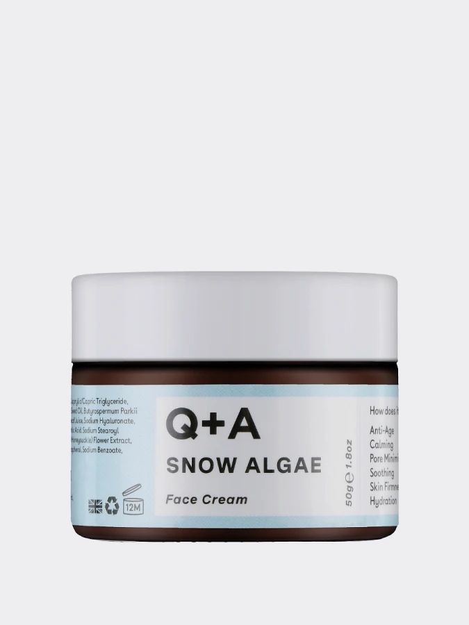 Укрепляющий крем для лица с экстрактом снежных водорослей Q+A Snow Algae Intensive Face Cream
