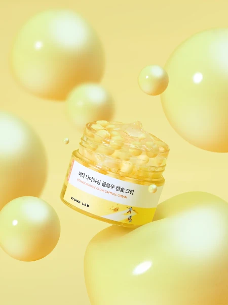 Осветляющий капсульный крем для лица с ниацинамидом Round Lab Vita Niacinamide Glow Capsule Cream