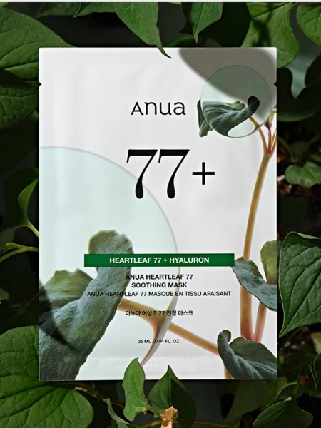 Тканевая маска для лица с экстрактом хауттюйнии ANUA Heartleaf 77% Soothing Sheet Mask Тканевая маска для лица с экстрактом хауттюйнии ANUA Heartleaf 77% Soothing Sheet Mask