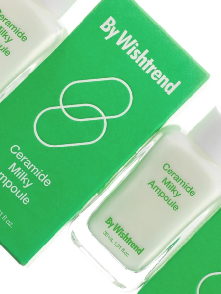 Молочная ампульная сыворотка с керамидами и центеллой By Wishtrend Ceramide Milky Ampoule