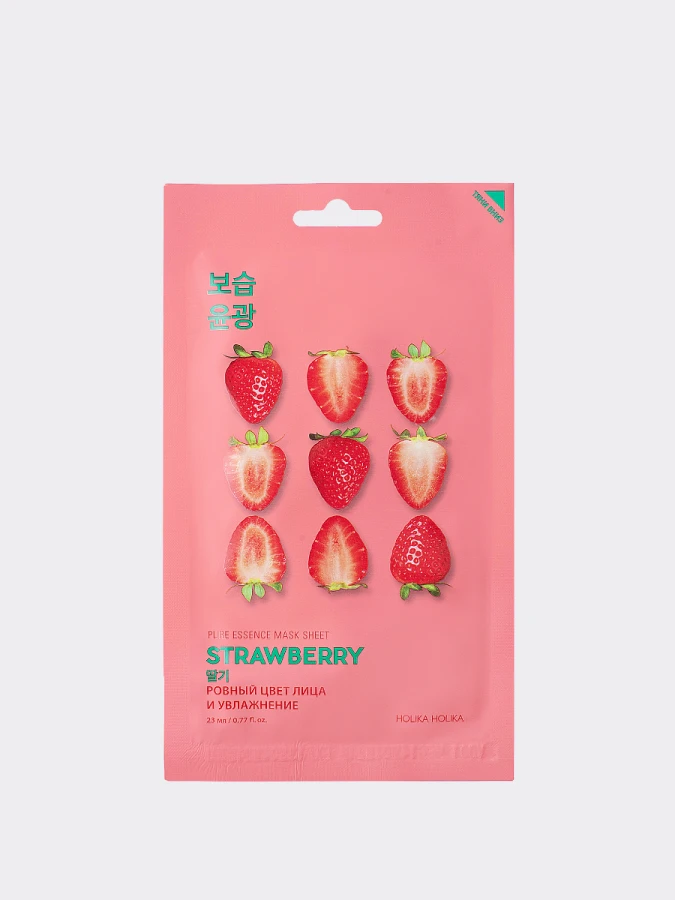 Освежающая тканевая маска с экстрактом клубники Holika Holika Pure Essence Mask Sheet Strawberry