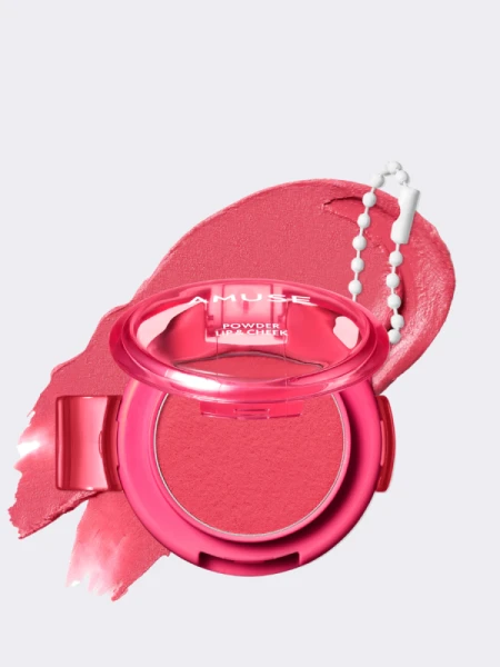 Вельветовый пигмент для губ и щёк AMUSE Powder Lip & Cheek 11 Valentine
