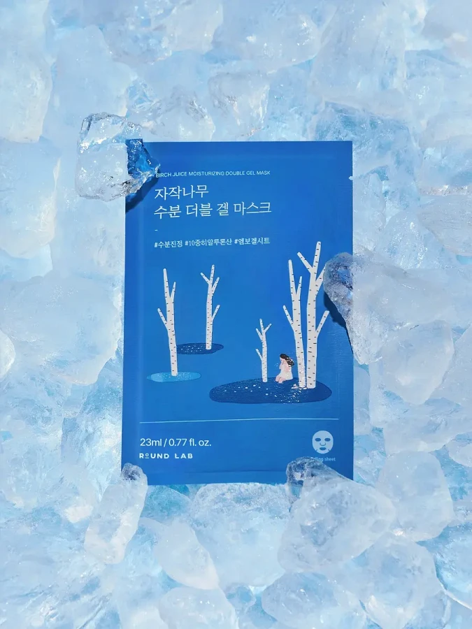 Набор усиленных смягчающих тканевых масок с берёзовым соком Round Lab Birch Juice Moisturizing Double Gel Mask