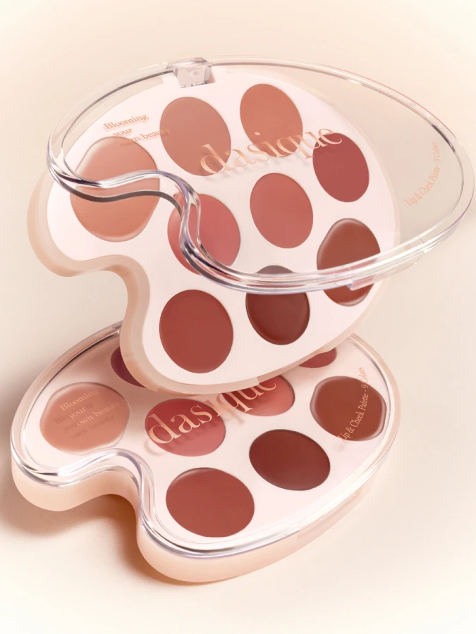 Универсальная кремовая палетка для губ и щёк Dasique Lip & Cheek Palette #01 Warm Coloring