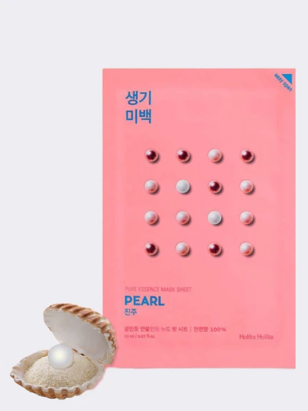 Осветляющая тканевая маска с экстрактом жемчуга Holika Holika Pure Essence Mask Sheet Pearl