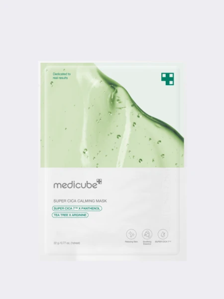 Успокаивающая тканевая маска с экстрактом центеллы и чайного дерева Medicube Super Cica Calming Mask Успокаивающая тканевая маска с экстрактом центеллы и чайного дерева Medicube Super Cica Calming Mask