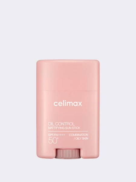 Матирующий солнцезащитный стик с растительными экстрактами Celimax Oil Control Mattifying Sun Stick SPF50+ PA++++