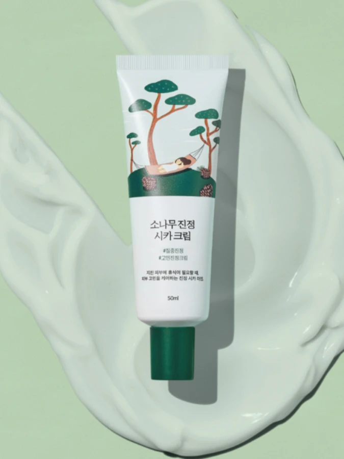 Противовоспалительный крем для лица с экстрактом сосны и центеллы Round Lab Pine Calming Cica Cream