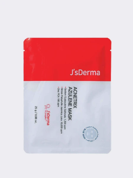 Успокаивающая тканевая маска с азуленом J'sDERMA Acnetrix Azulene Mask Успокаивающая тканевая маска с азуленом J'sDERMA Acnetrix Azulene Mask