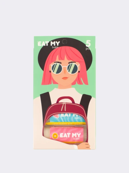 Набор питательных бальзамов для губ  "Заряд Уверенности" Eat My Balm Set Confidence Boost