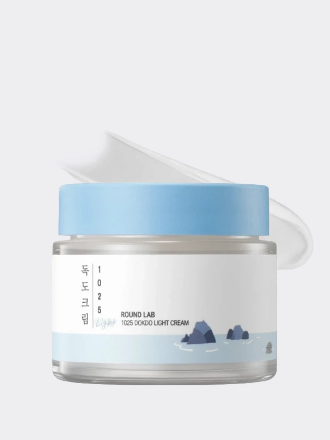 Лёгкий увлажняющий крем для лица с морской водой Round Lab 1025 Dokdo Light Cream