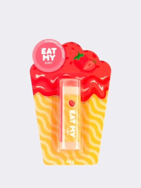 Бальзам для губ с ароматом бисквита с клубничным джемом  EAT MY BALM Strawberry Jam Bisquit