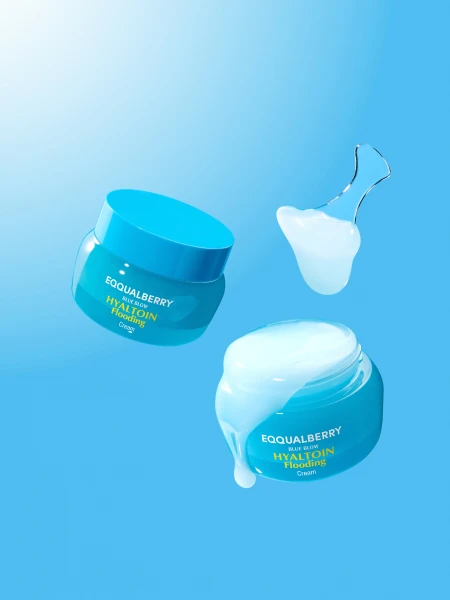 Увлажняющий крем для лица с гиалуроновой кислотой и эктоином EQQUALBERRY Hyaltoin Flooding Cream