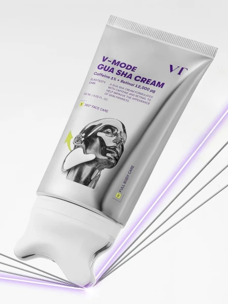 Массажный крем с ретиналем для овала лица, шеи и зоны декольте VT V-Mode Gua Sha Cream