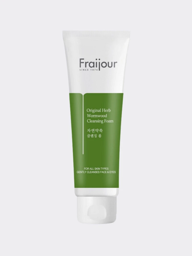 Пенка для умывания на травах с кремовой текстурой Fraijour Original Herb Wormwood Cleansing Foam