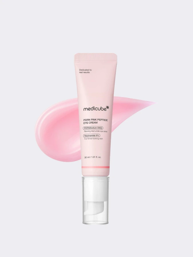 Восстанавливающий крем для век с пептидами и ПДРН Medicube PDRN Pink Peptide Eye Cream