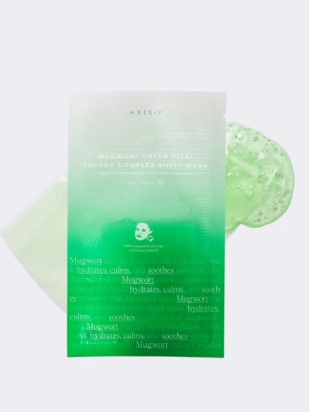 Успокаивающая тканевая маска с полынью AXIS-Y Green Vital Energy Complex Mask