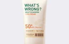 Солнцезащитный крем с экстрактом центеллы Frudia What’s Wrong Help Cicaderm Sun Cream SPF50+ PA++++
