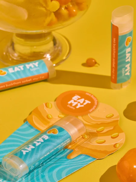 Бальзам для губ с ароматом облепихового сорбета EAT MY BALM Sea Buckthorn Sorbet