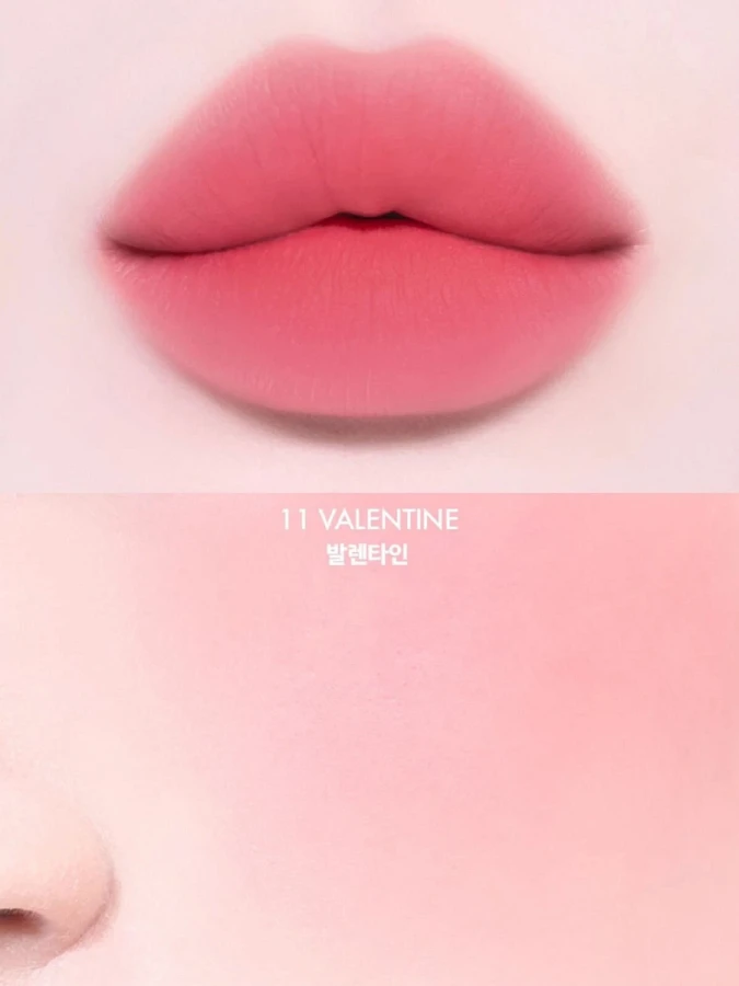 Вельветовый пигмент для губ и щёк AMUSE Powder Lip & Cheek 11 Valentine