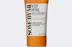 Солнцезащитный крем с витаминным комплексом Some By Mi V10 Hyal Air Fit Sunscreen SPF 50+ PA++++