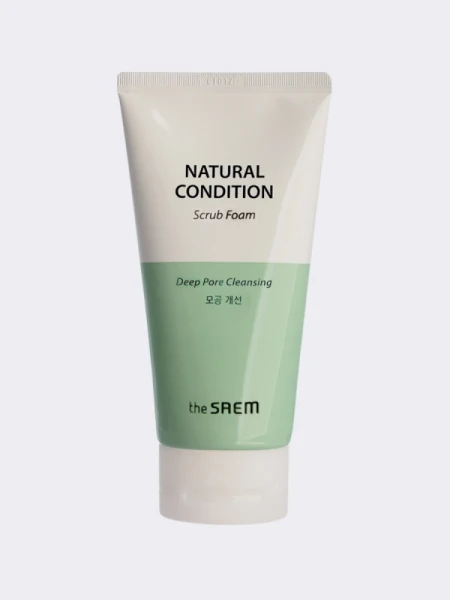 Пенка-скраб для очищения пор The Saem Natural Condition Deep Pore Cleansing Scrub Foam