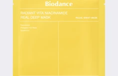 Осветляющая гидрогелевая маска с ниацинамидом Biodance Radiant Vita Niacinamide Real Deep Mask
