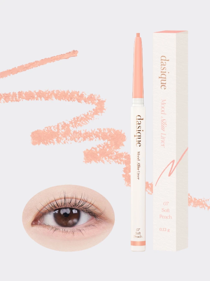 Ультратонкий карандаш для век в нежном персиковом оттенке Dasique Mood Slim Liner #07 Soft Peach