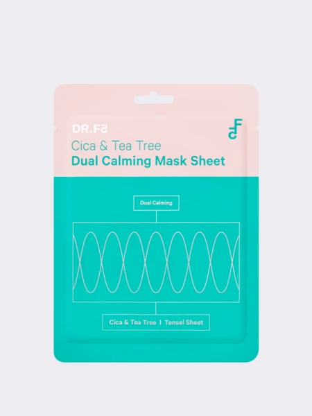 Успокаивающая тканевая маска с центеллой и чайным деревом DR.F5 Cica & Tea Tree Dual Calming Mask Sheet