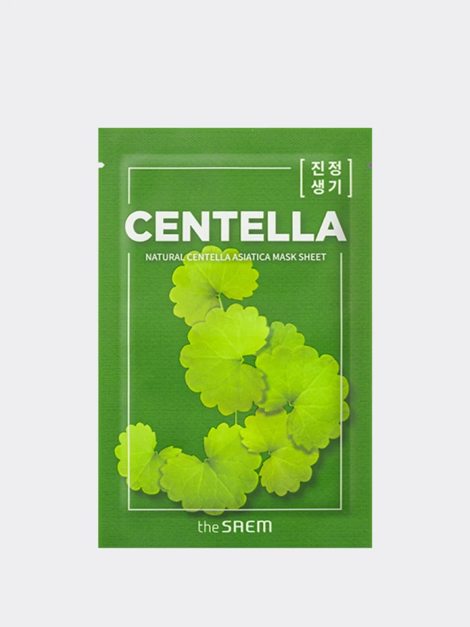 Успокаивающая тканевая маска с экстрактом центеллы азиатской The Saem Natural Centella Mask Sheet Успокаивающая тканевая маска с экстрактом центеллы азиатской The Saem Natural Centella Mask Sheet