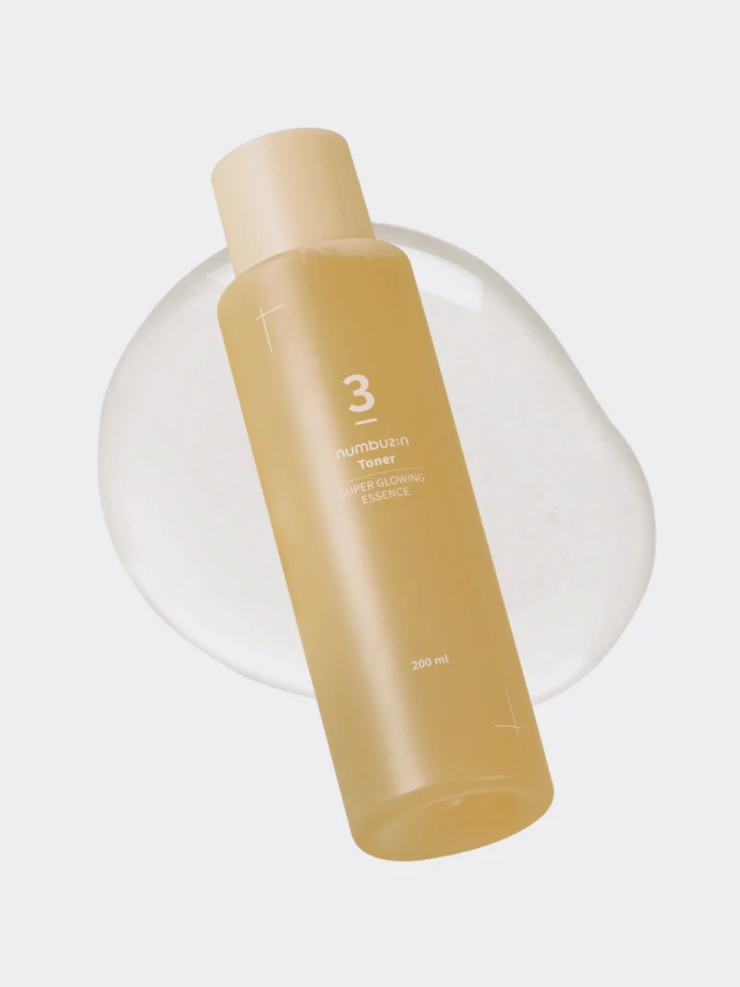 Ферментированный тонер-эссенция для сияния кожи Numbuzin No.3 Super Glowing Essence Toner