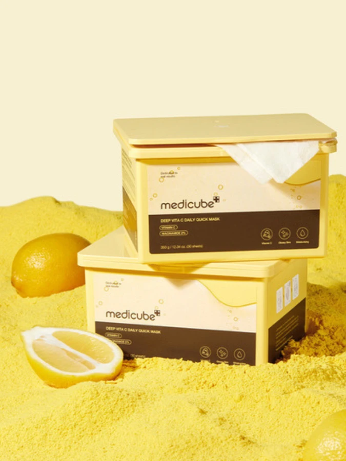 Набор осветляющих тканевых масок с витамином С Medicube Deep Vita C Daily Quick Mask