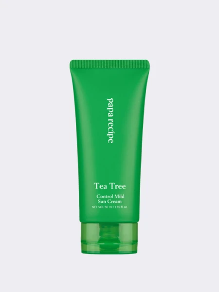 Солнцезащитный крем с экстрактом чайного дерева Papa Recipe Tea Tree Control Mild Sun Cream SPF50+ PA++++ Солнцезащитный крем с экстрактом чайного дерева Papa Recipe Tea Tree Control Mild Sun Cream SPF50+ PA++++