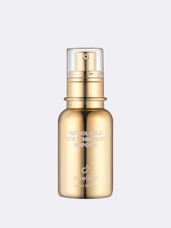 Антиоксидантная сыворотка с комплексом витаминов и спикулами DR.REBORN Retinol Mela Vita Toningshot Ampoule