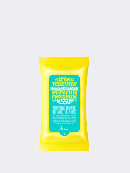 Мягкие очищающие салфетки для снятия макияжа МИНИ Ariul Stress Relieving Purefull Cleansing Tissue