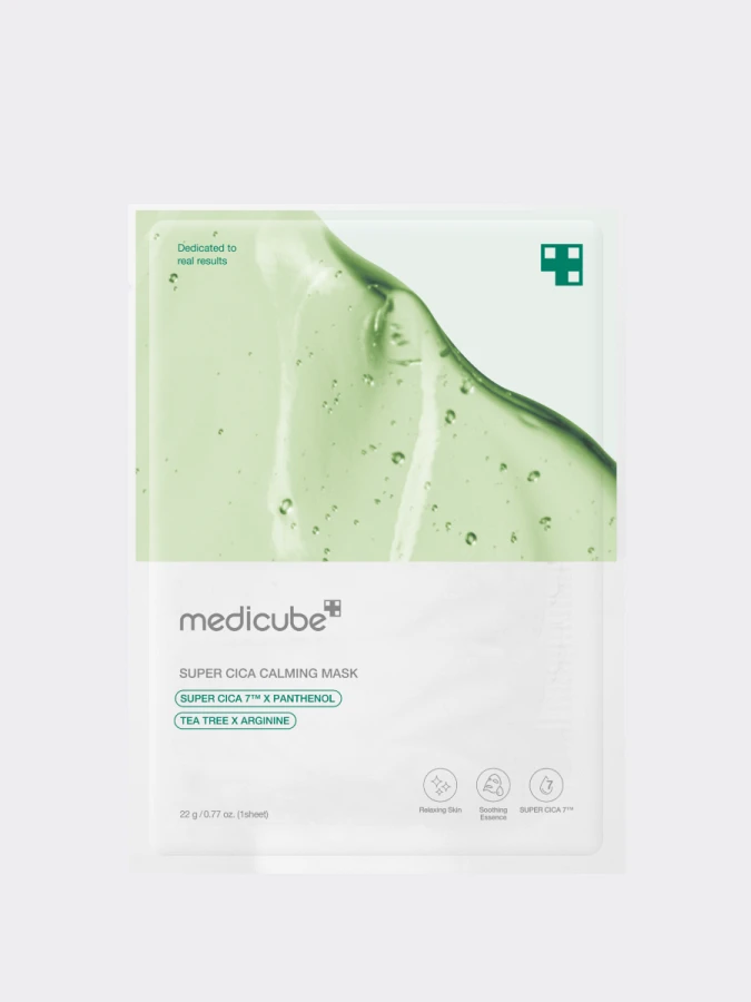 Успокаивающая тканевая маска с экстрактом центеллы и чайного дерева Medicube Super Cica Calming Mask