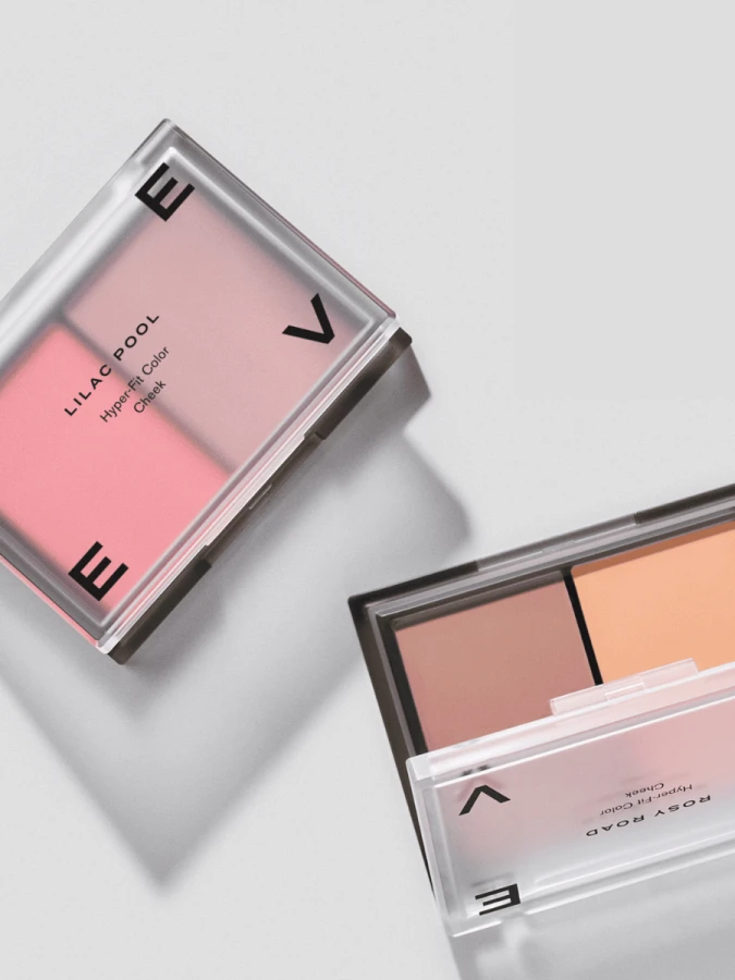 Кремовые спрессованные румяна в холодных оттенках FEEV Hyper-Fit Color Cheek Lilac Pool