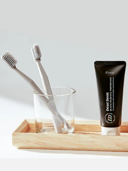 Глубокоочищающая зубная паста с древесным углём Esthetic House Dear.Dent Black Charcoal Toothpaste Глубокоочищающая зубная паста с древесным углём Esthetic House Dear.Dent Black Charcoal Toothpaste
