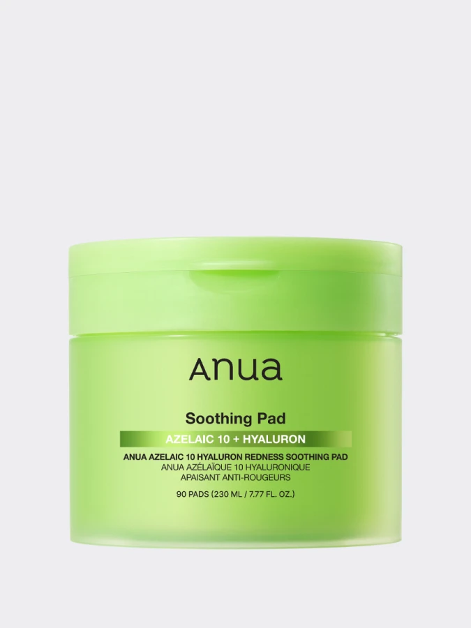 Успокаивающие тонер-пэды с азелаиновой кислотой ANUA Azelaic 10 Hyaluron Redness Soothing Pad